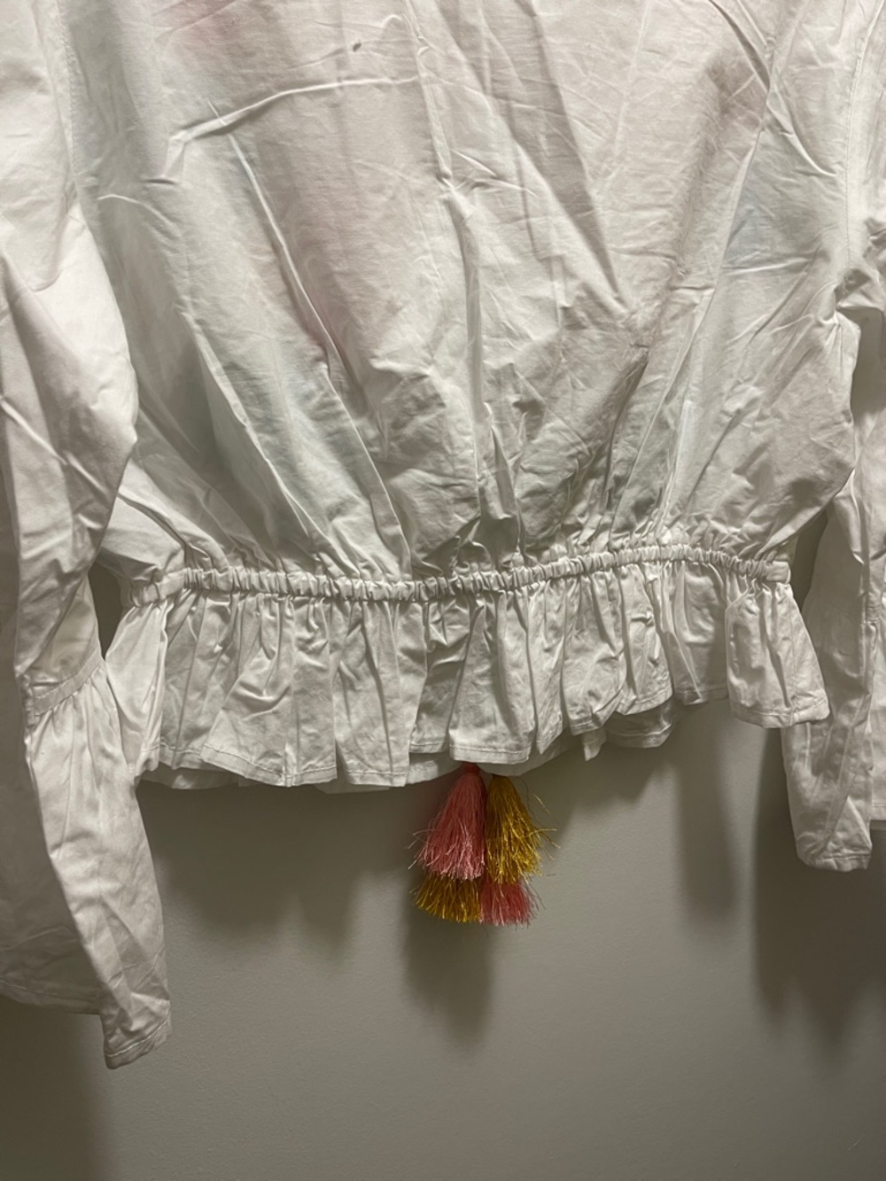 POL Embroidered Beaded Bohemian Crop w/ Tassels - Picture 10 of 10